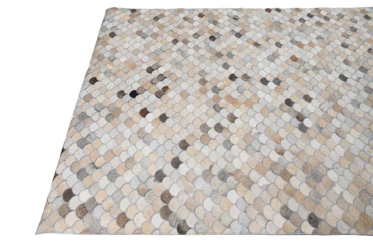 Detail image of 5' x 7' 10 Cowhide Leather Rug