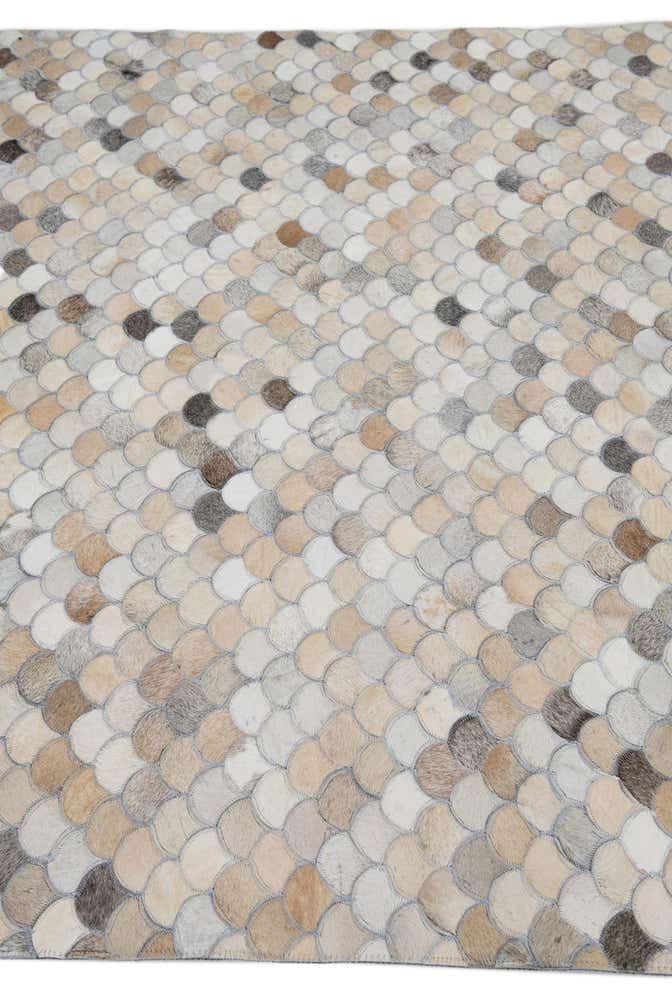 5' x 7' 10 Cowhide Leather Rug