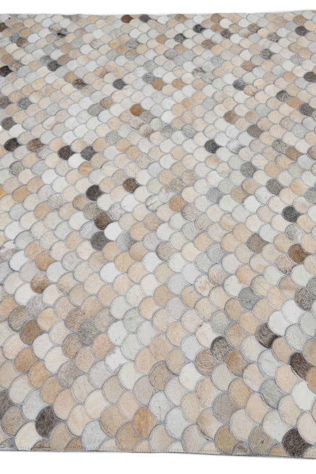 Detail image of 5' x 7' 10 Cowhide Leather Rug