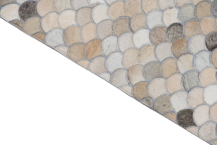 Detail image of 5' x 7' 10 Cowhide Leather Rug