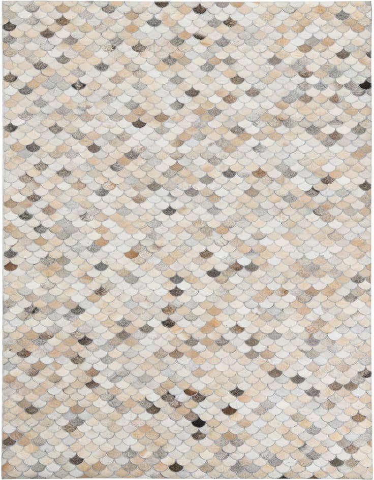 Detail image of 5' x 7' 10 Cowhide Leather Rug