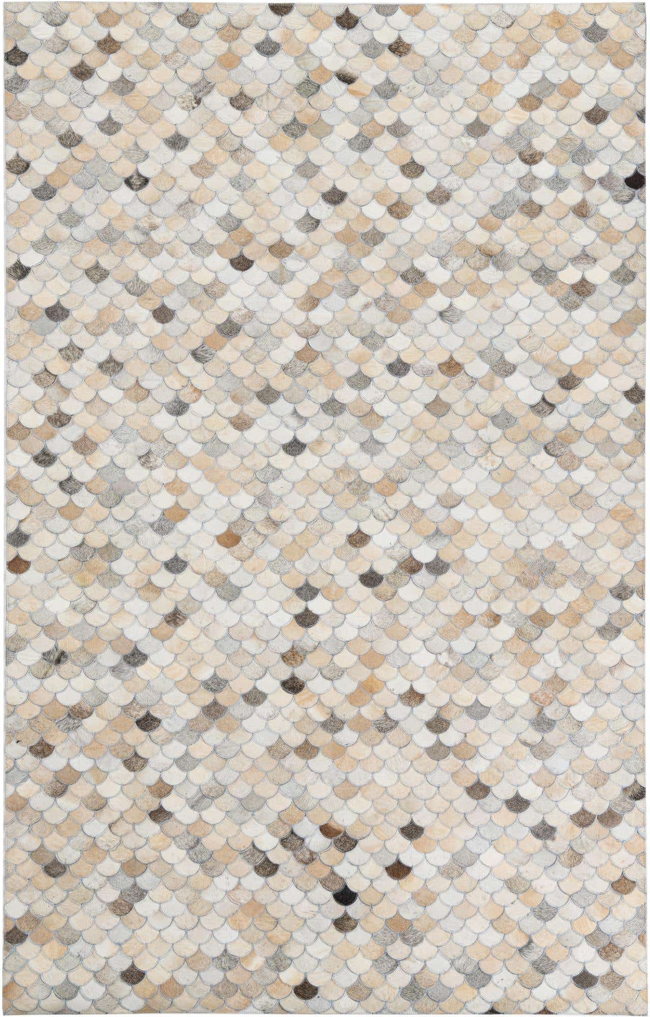 5' x 7' 10 Cowhide Leather Rug