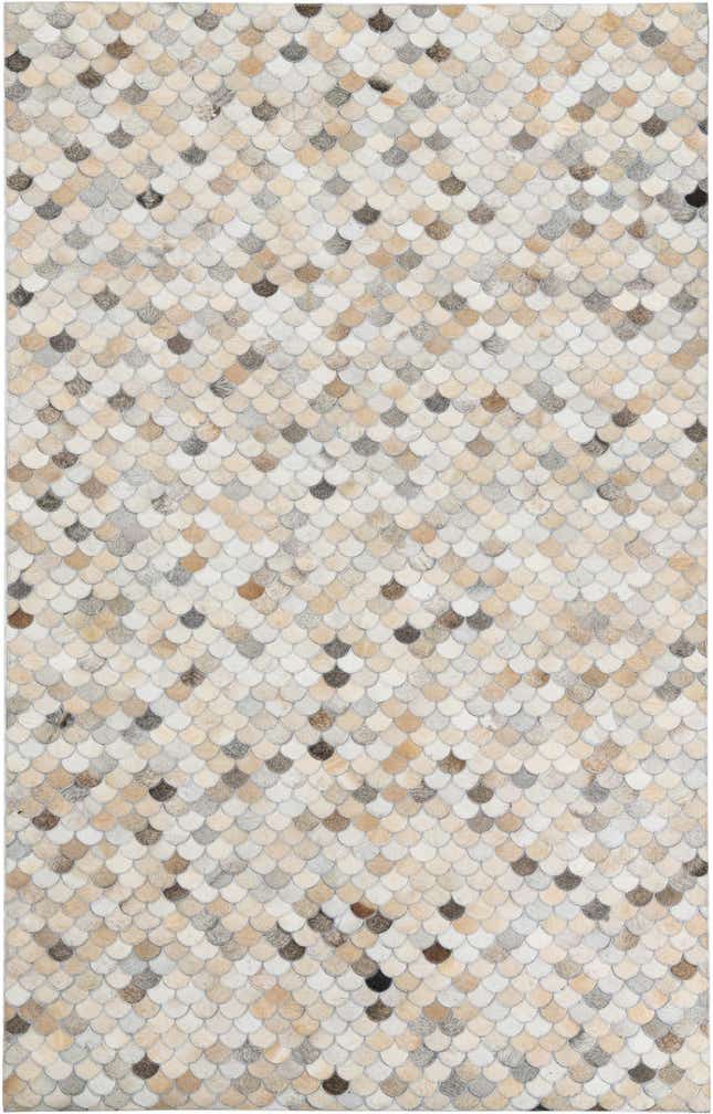 5' x 7' 10 Cowhide Leather Rug