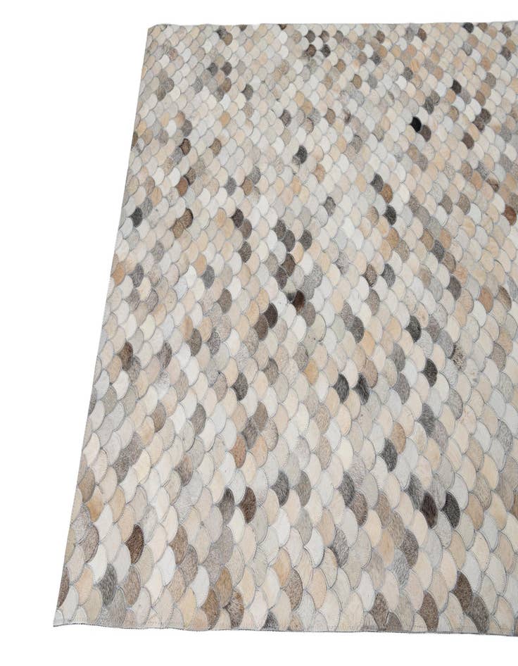 Detail image of 5' x 7' 10 Cowhide Leather Rug