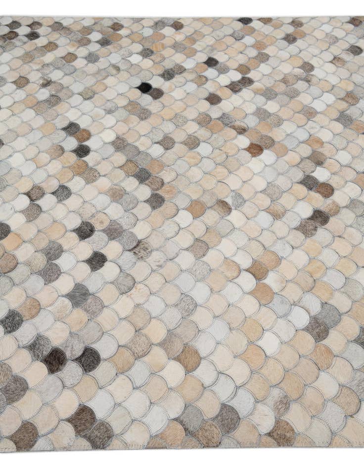 Detail image of 5' x 7' 10 Cowhide Leather Rug