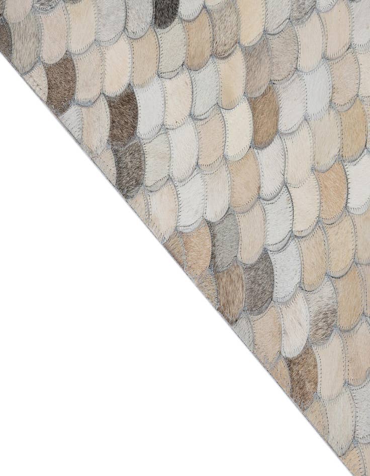 Detail image of 5' x 7' 10 Cowhide Leather Rug