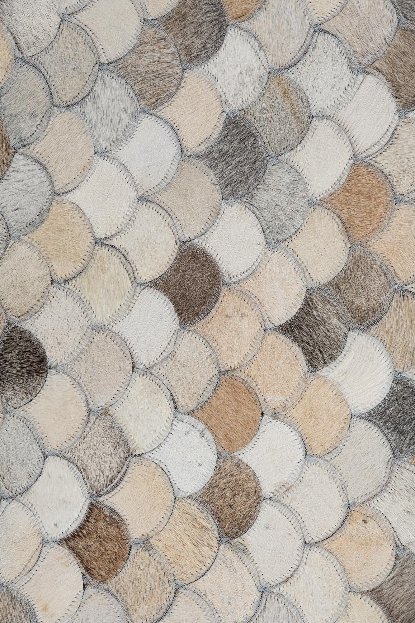 5' x 7' 10 Cowhide Leather Rug