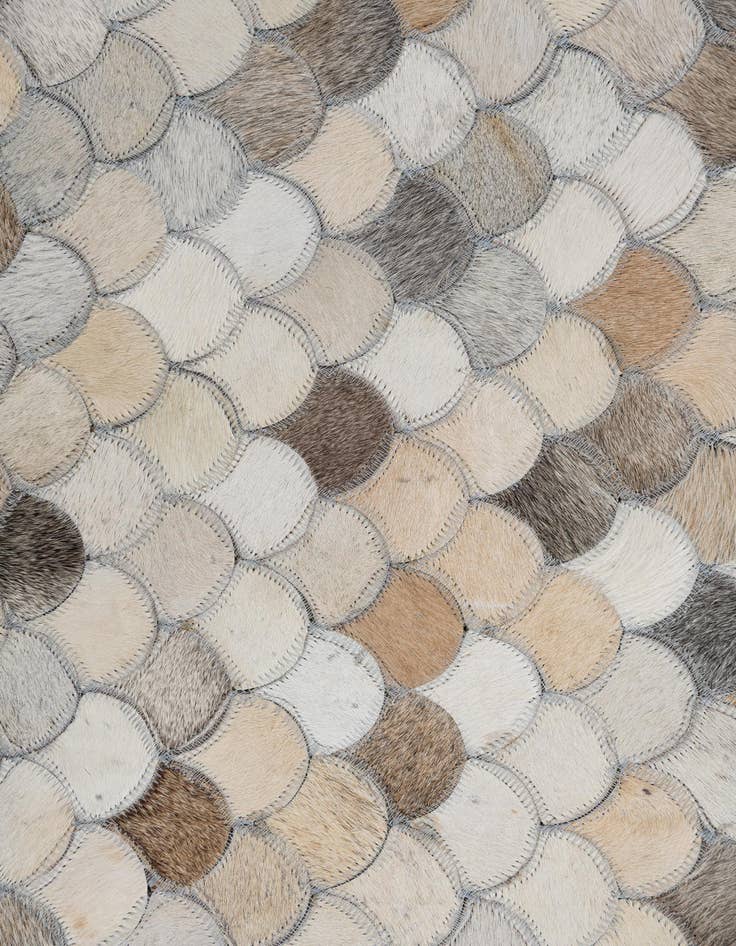 Detail image of 5' x 7' 10 Cowhide Leather Rug