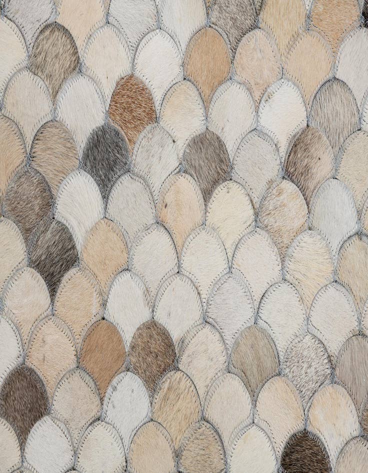 Detail image of 5' x 7' 10 Cowhide Leather Rug