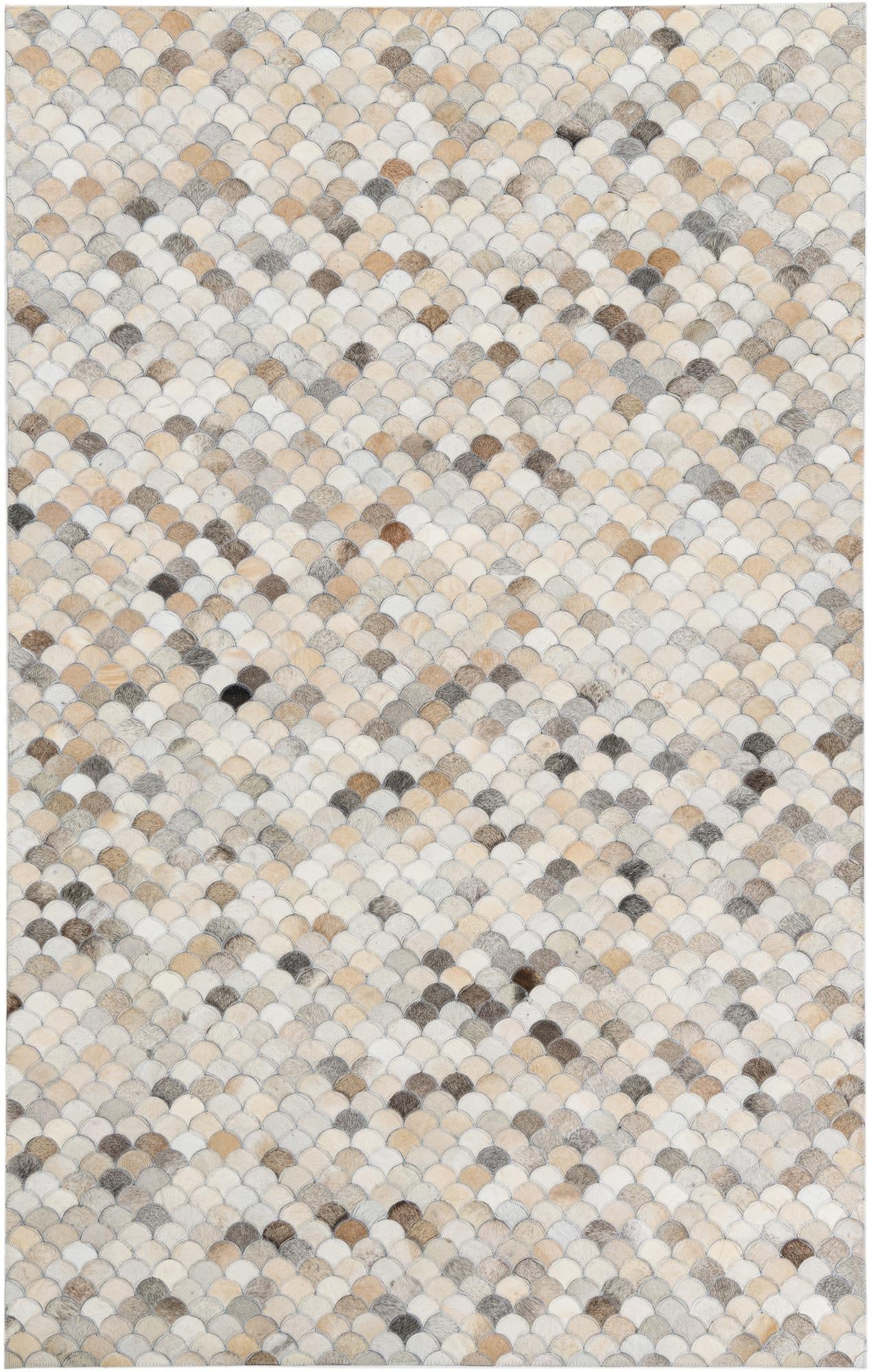 5' x 7' 10 Cowhide Leather Rug