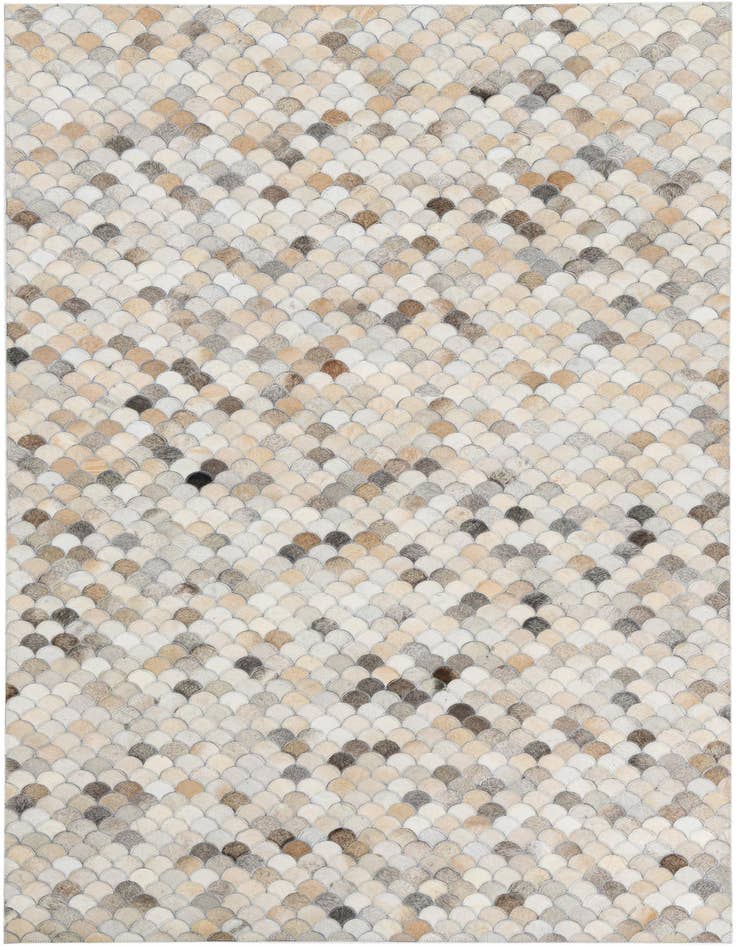 Detail image of 5' x 7' 10 Cowhide Leather Rug