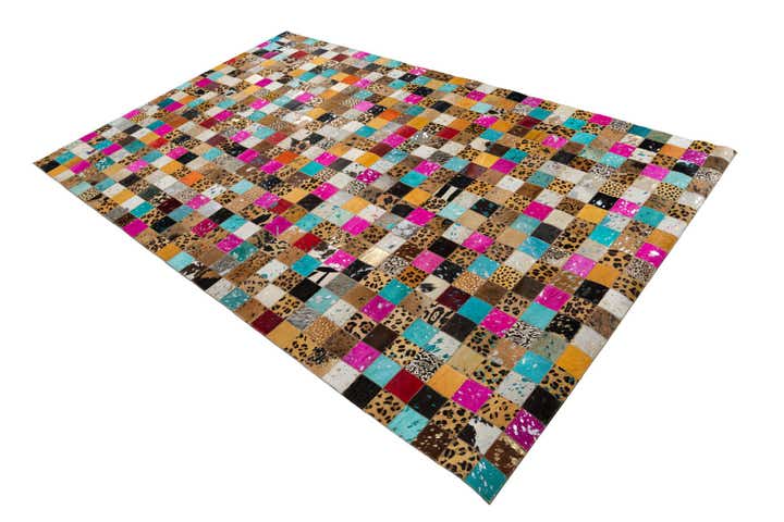 5' x 8' Cowhide Leather Rug