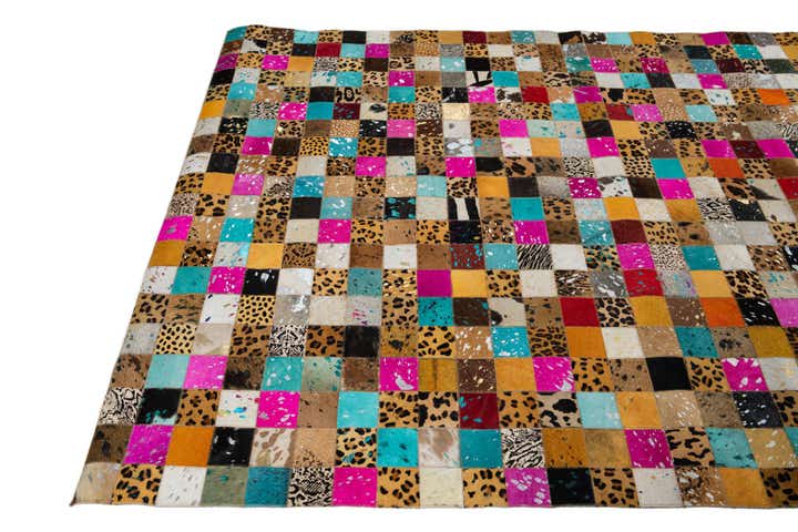 5' x 8' Cowhide Leather Rug