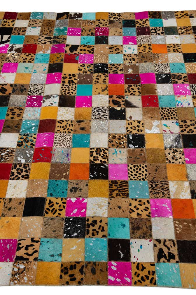 5' x 8' Cowhide Leather Rug