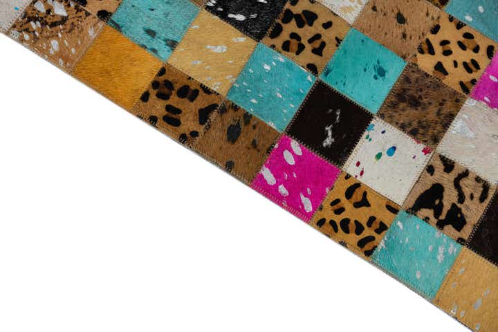 5' x 8' Cowhide Leather Rug