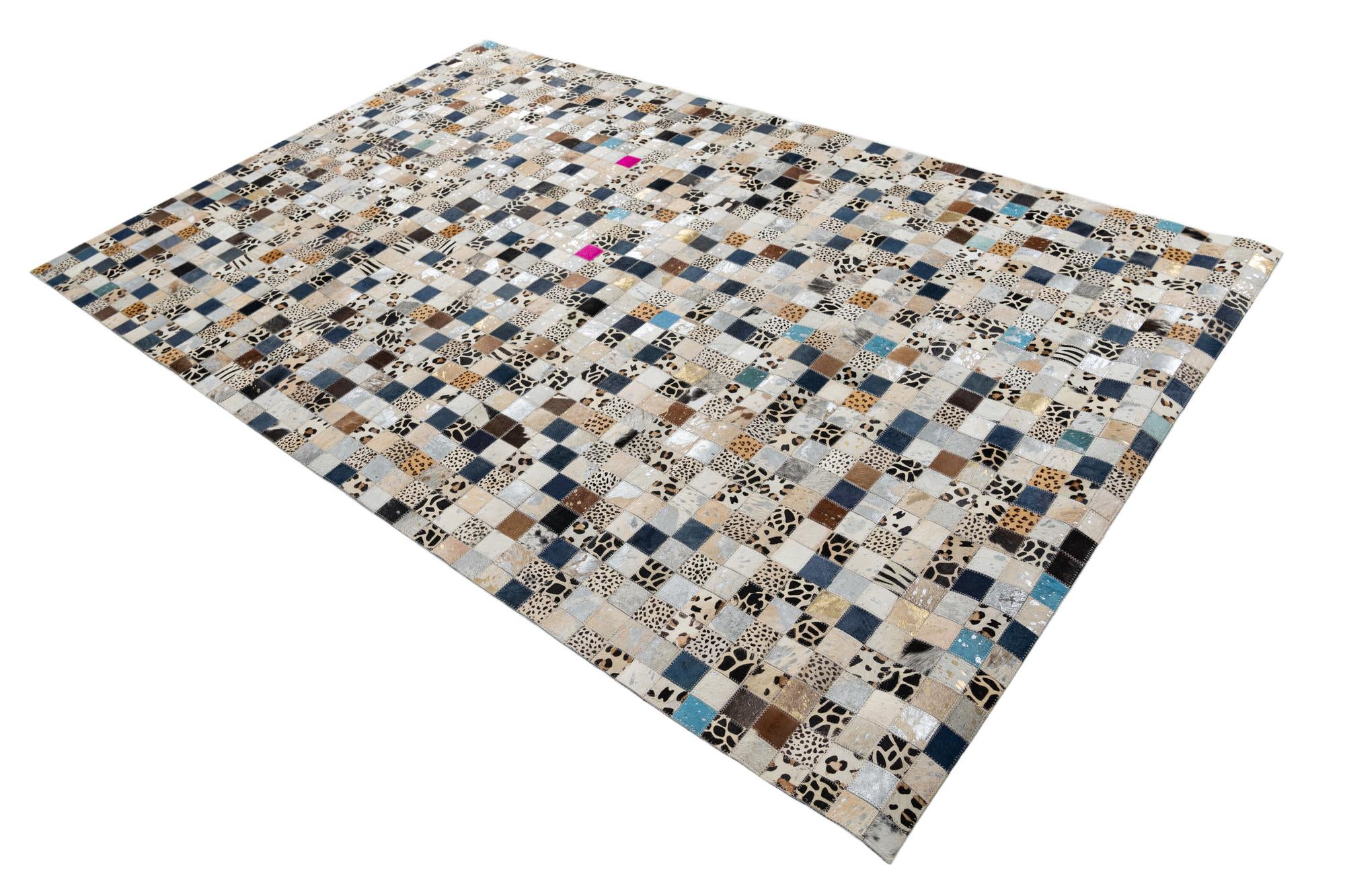 5' x 8' Cowhide Leather Rug