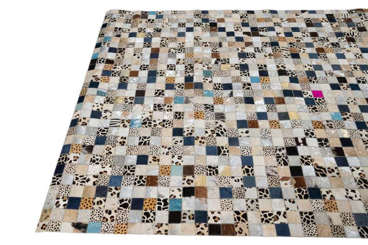 150cm x 245cm Cowhide Leather Teppich