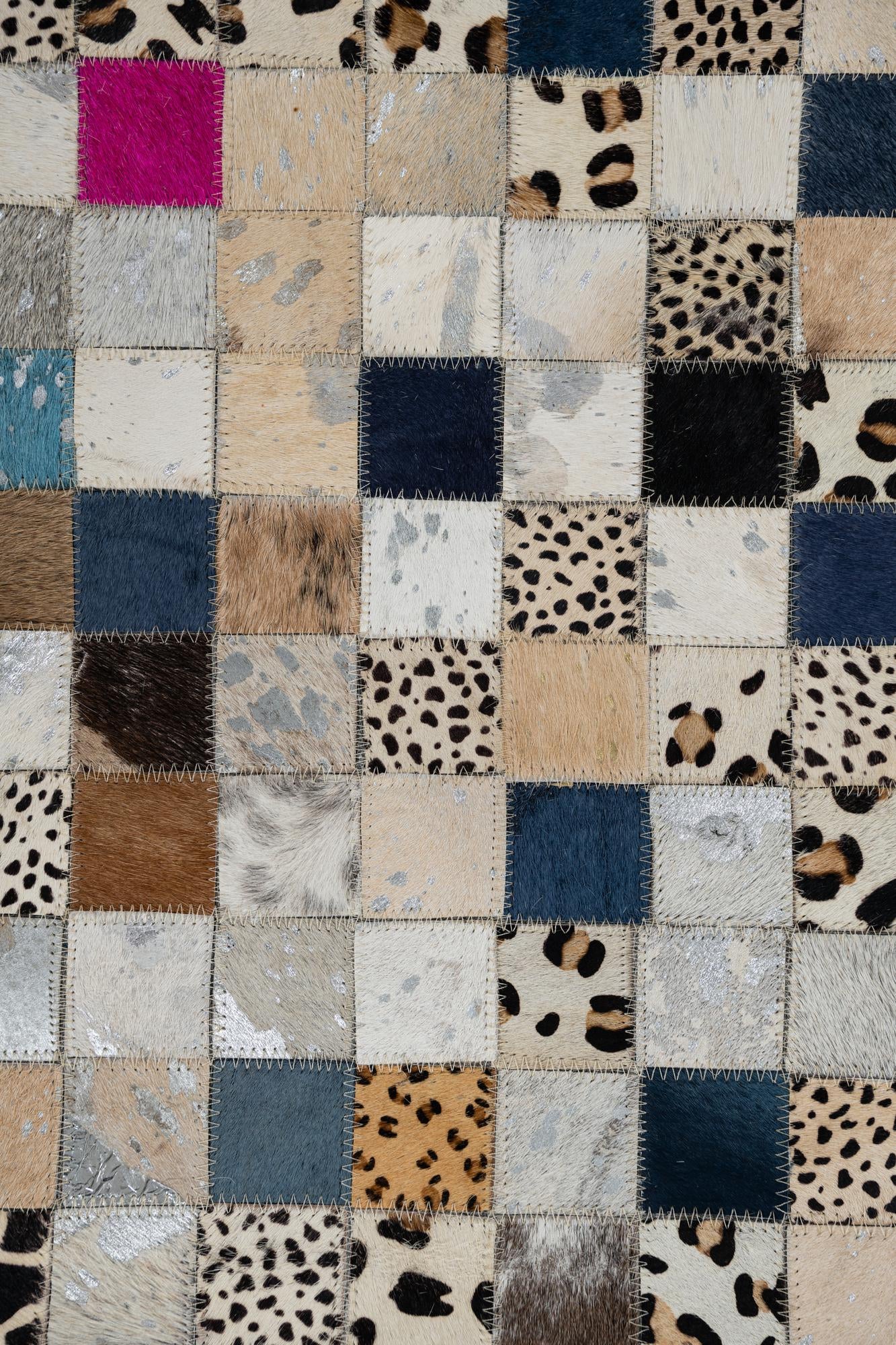 5' x 8' Cowhide Leather Rug