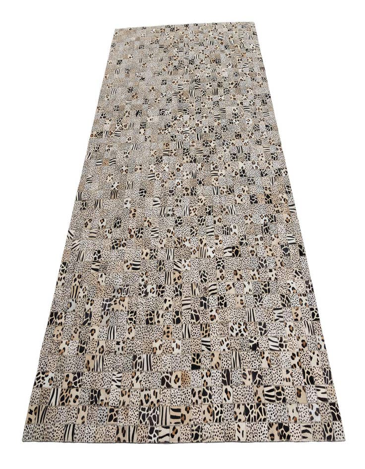 Detail image of 5' 1 x 8' Cowhide Leather Rug