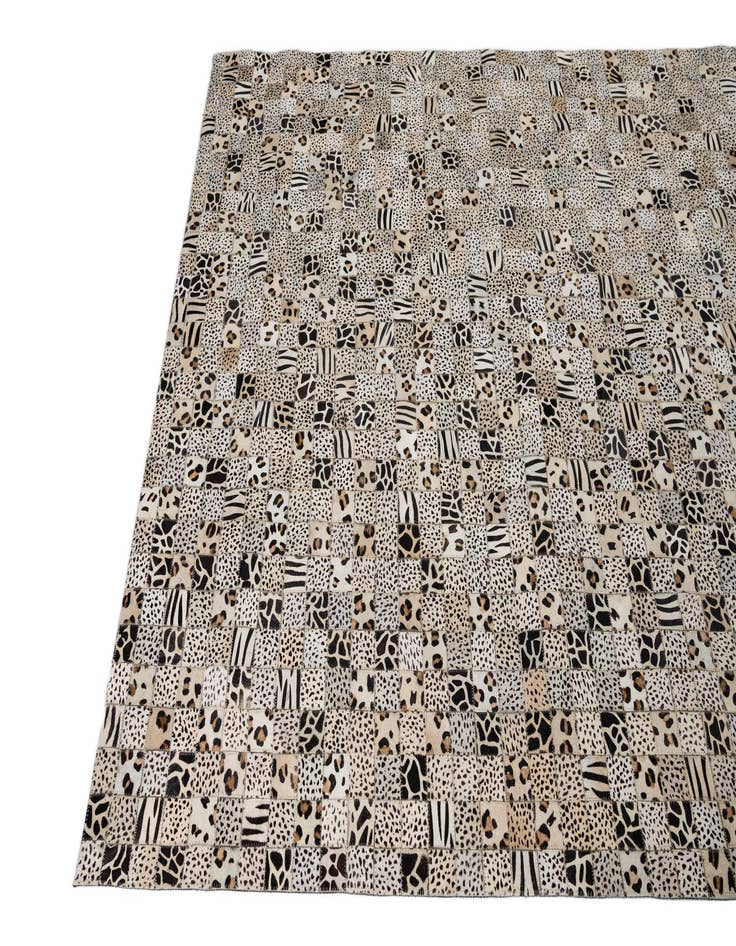 Detail image of 5' 1 x 8' Cowhide Leather Rug