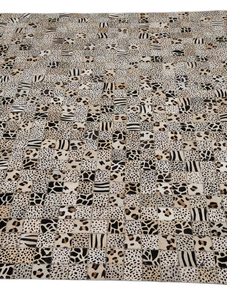 Detail image of 5' 1 x 8' Cowhide Leather Rug