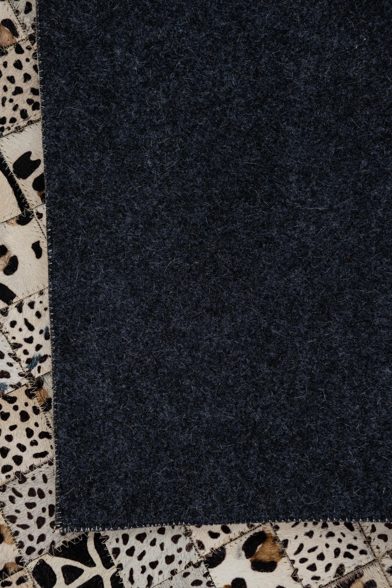 5' 1 x 8' Cowhide Leather Rug