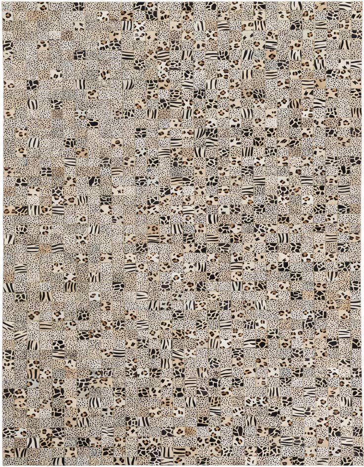 Detail image of 5' 1 x 8' Cowhide Leather Rug