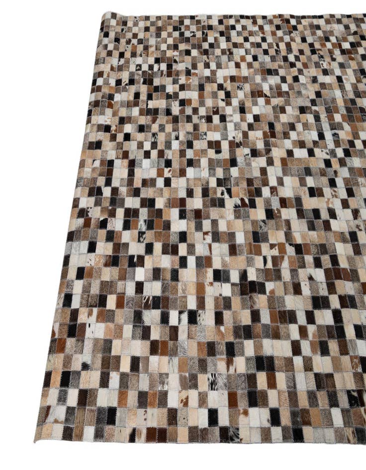 Detail image of 5' 1 x 7' 10 Cowhide Leather Rug