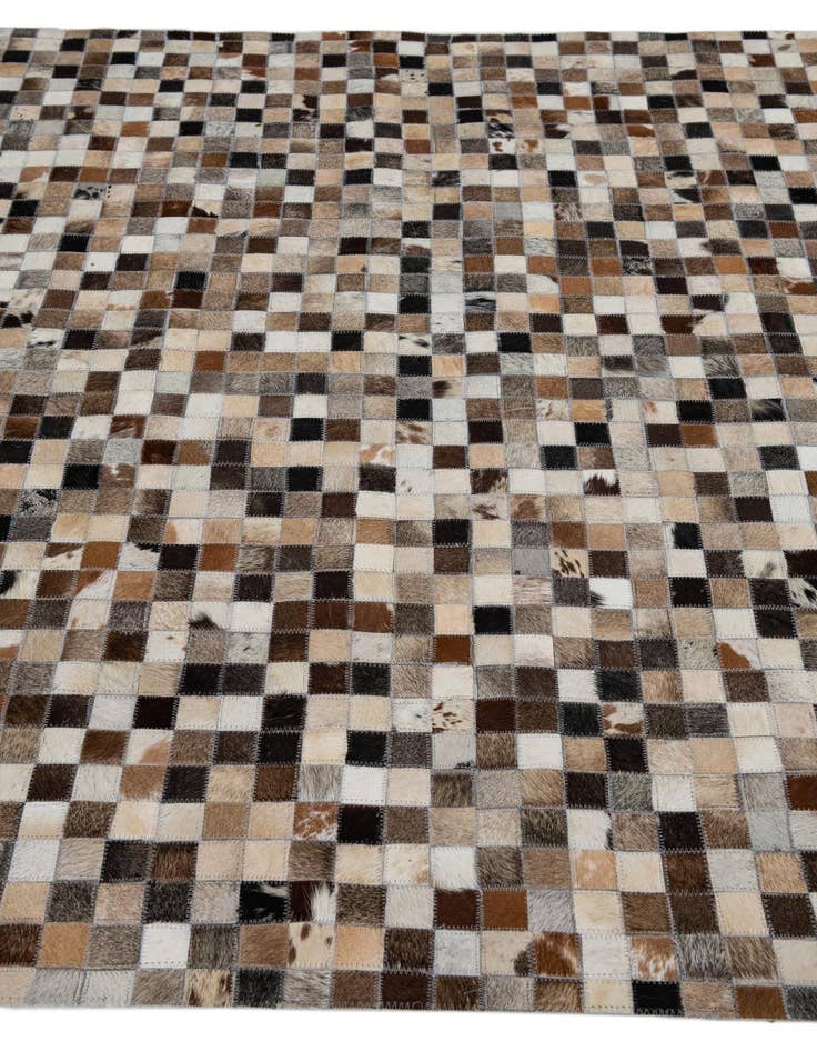 Detail image of 5' 1 x 7' 10 Cowhide Leather Rug