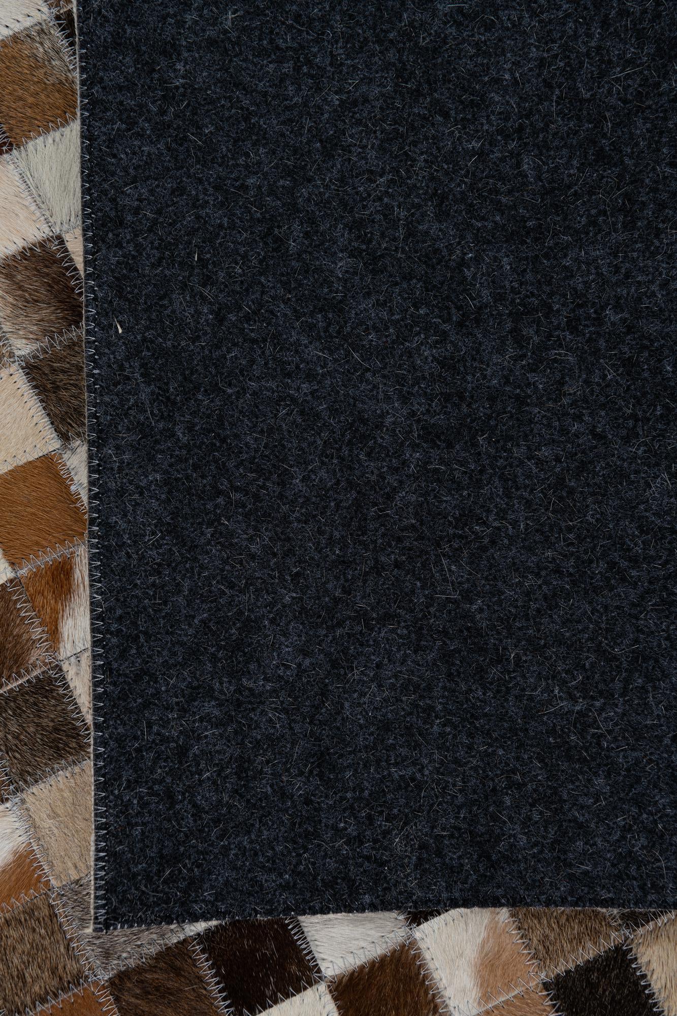 5' 1 x 7' 10 Cowhide Leather Rug