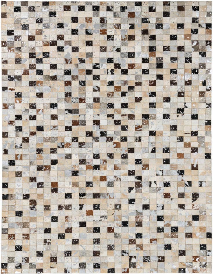 Detail image of 5' 1 x 8' 1 Cowhide Leather Rug