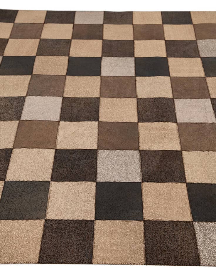 Detail image of 5' x 7' 10 Cowhide Leather Rug