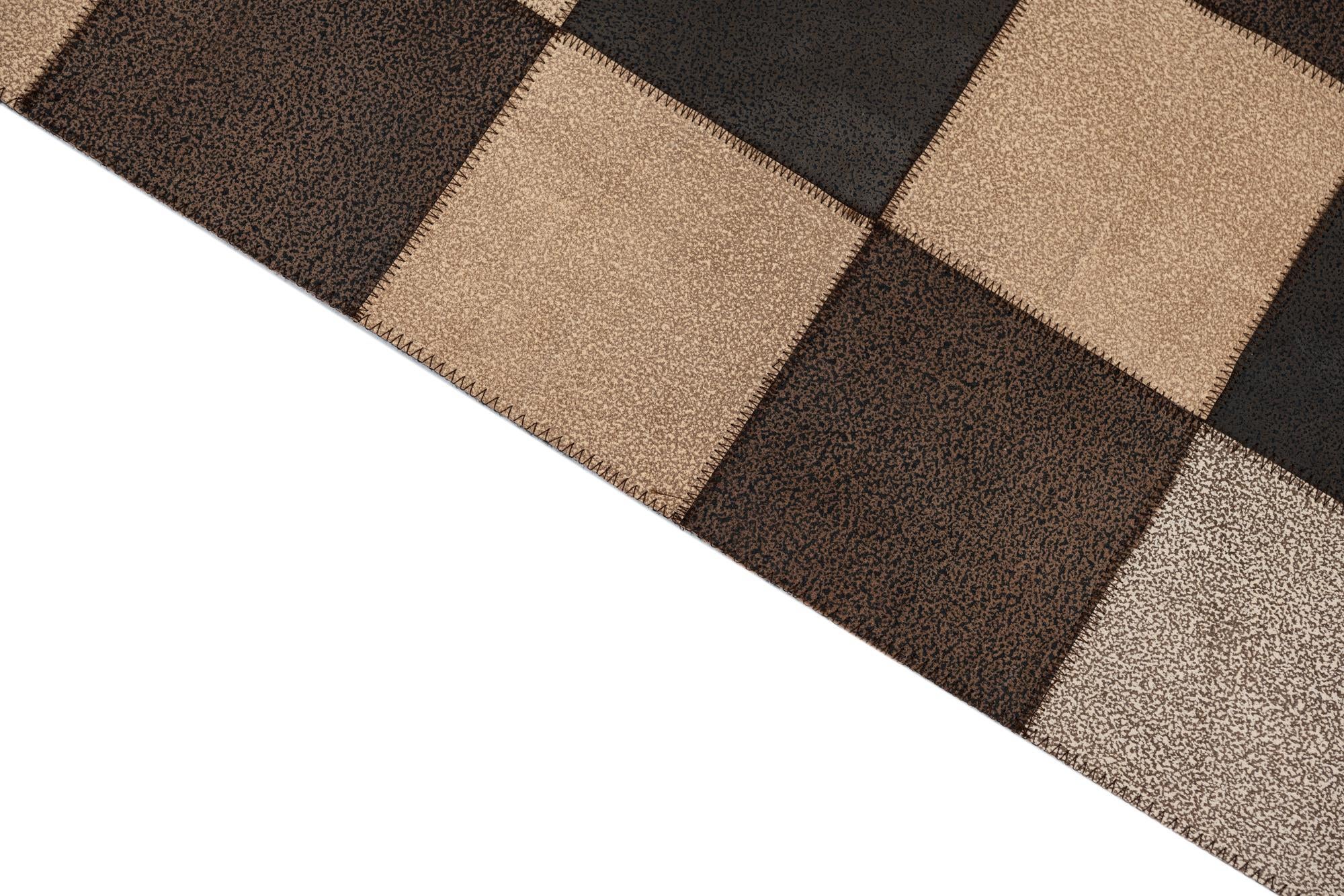 5' x 7' 10 Cowhide Leather Rug