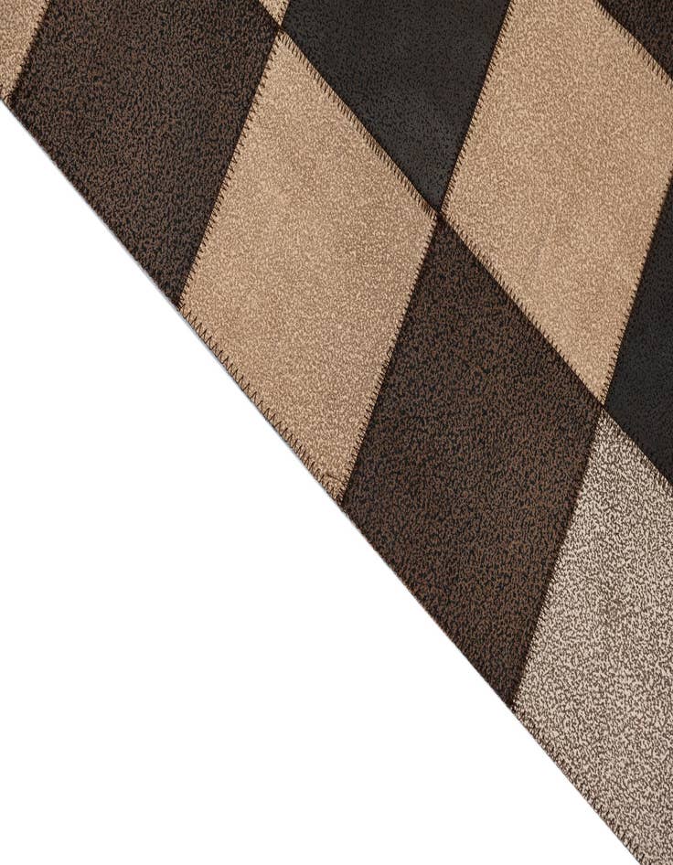 Detail image of 5' x 7' 10 Cowhide Leather Rug