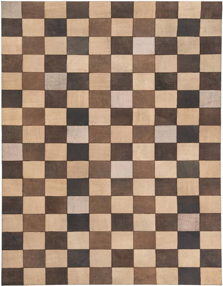 Detail image of 5' x 7' 10 Cowhide Leather Rug