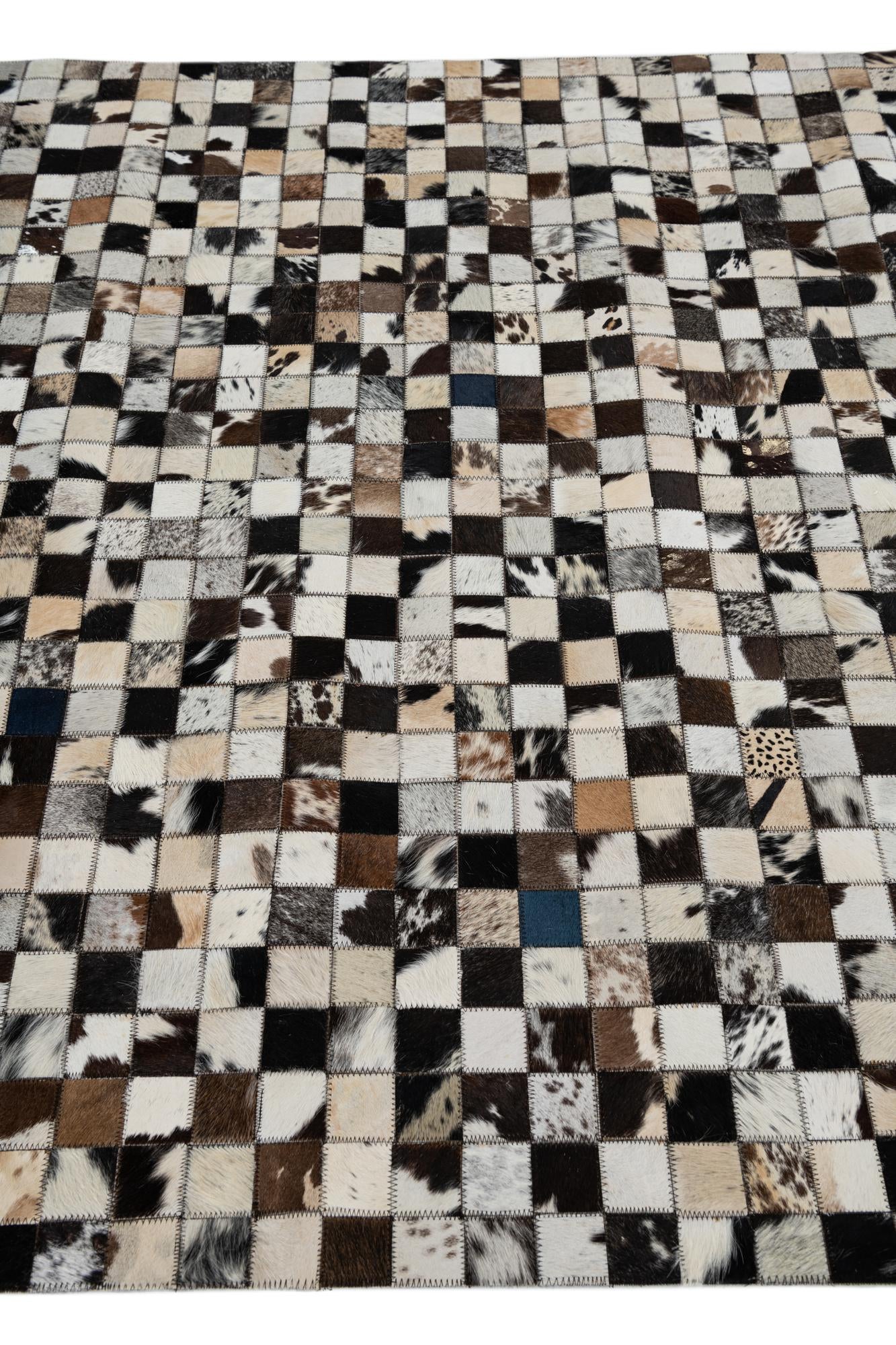 5' x 8' Cowhide Leather Rug