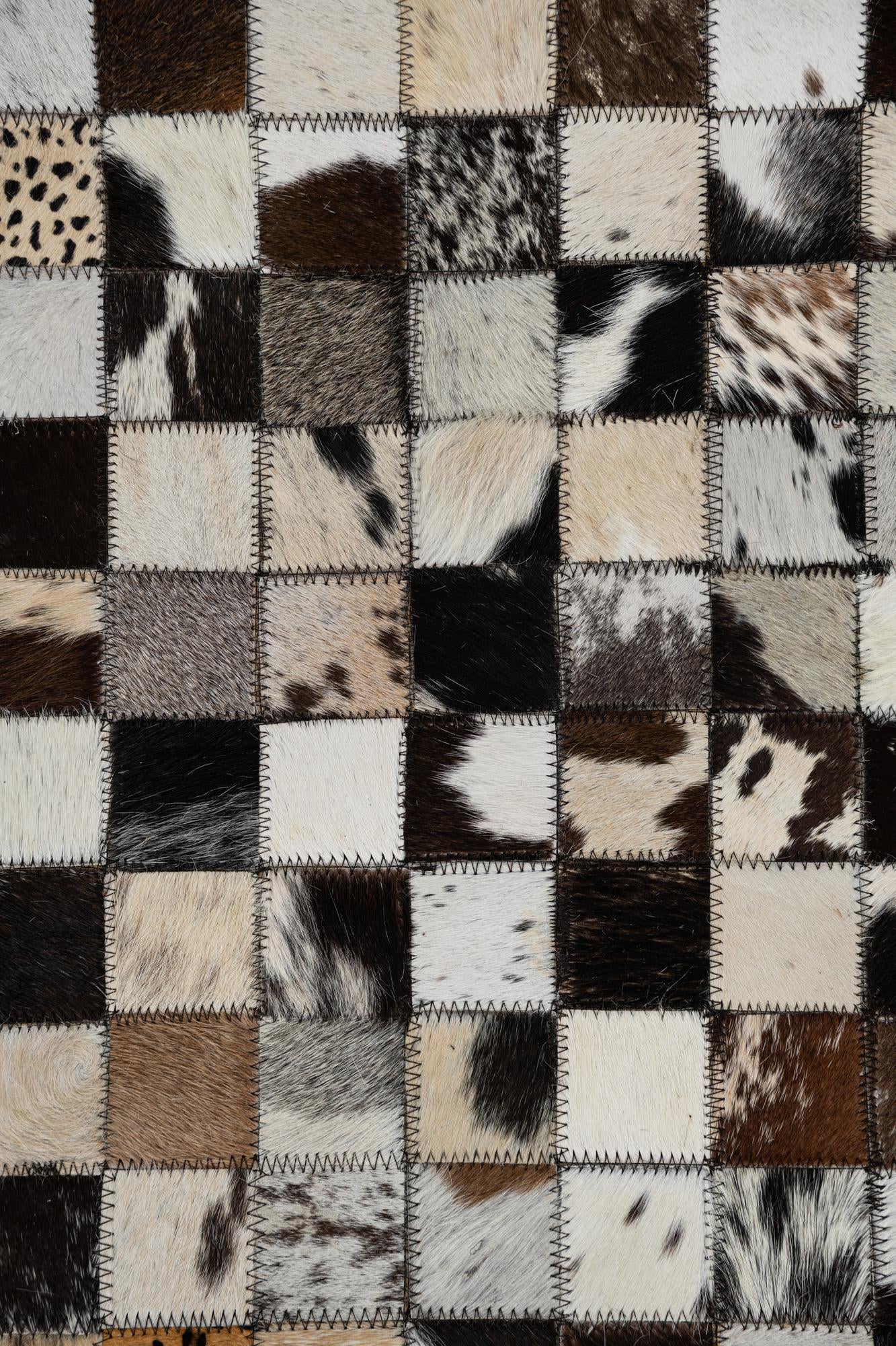 5' x 8' Cowhide Leather Rug