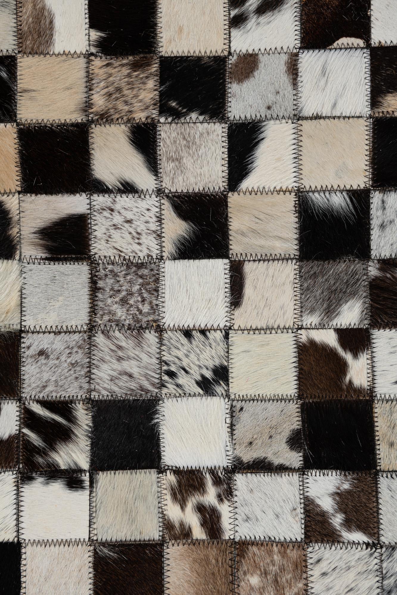 5' x 8' Cowhide Leather Rug