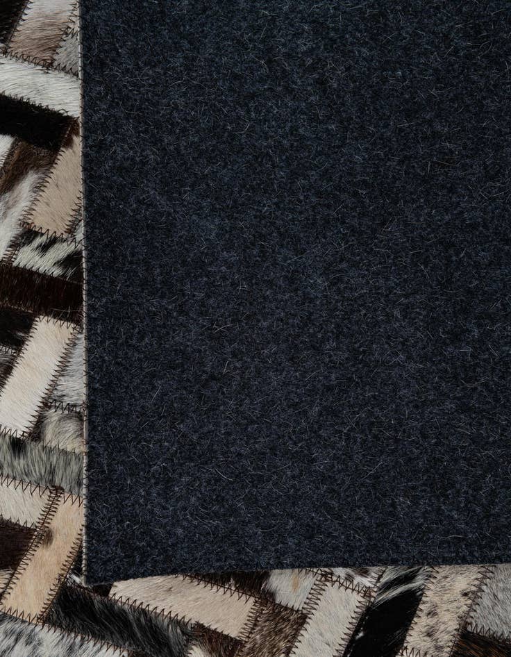 Detail image of 5' x 7' 10 Cowhide Leather Rug