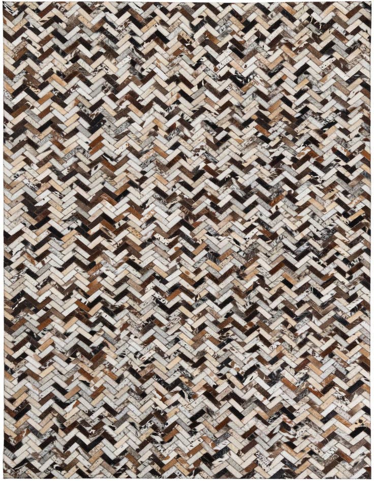Detail image of 5' x 7' 10 Cowhide Leather Rug