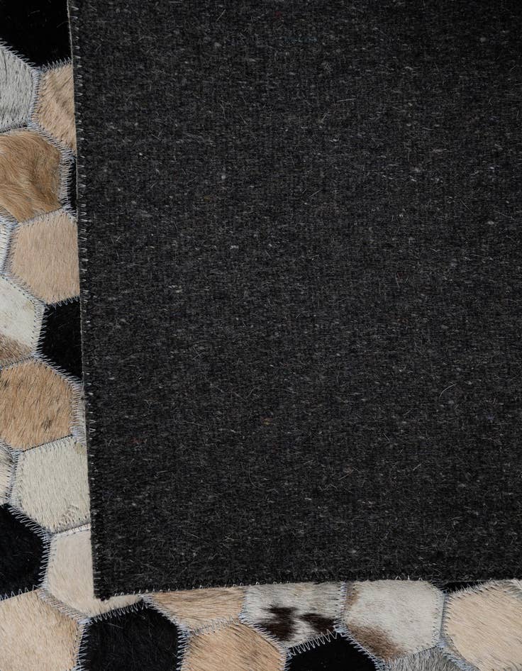 Detail image of 5' 1 x 8' Cowhide Leather Rug