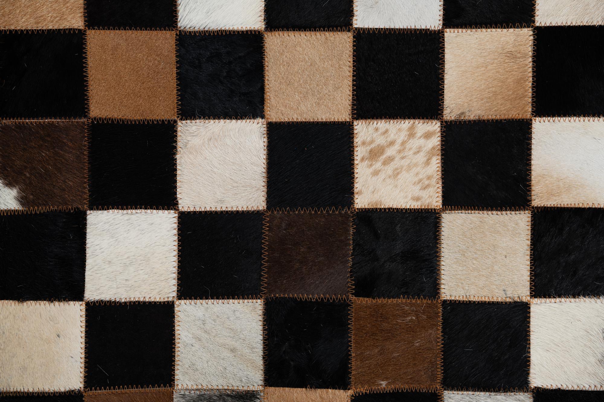 5' x 8' Cowhide Leather Rug
