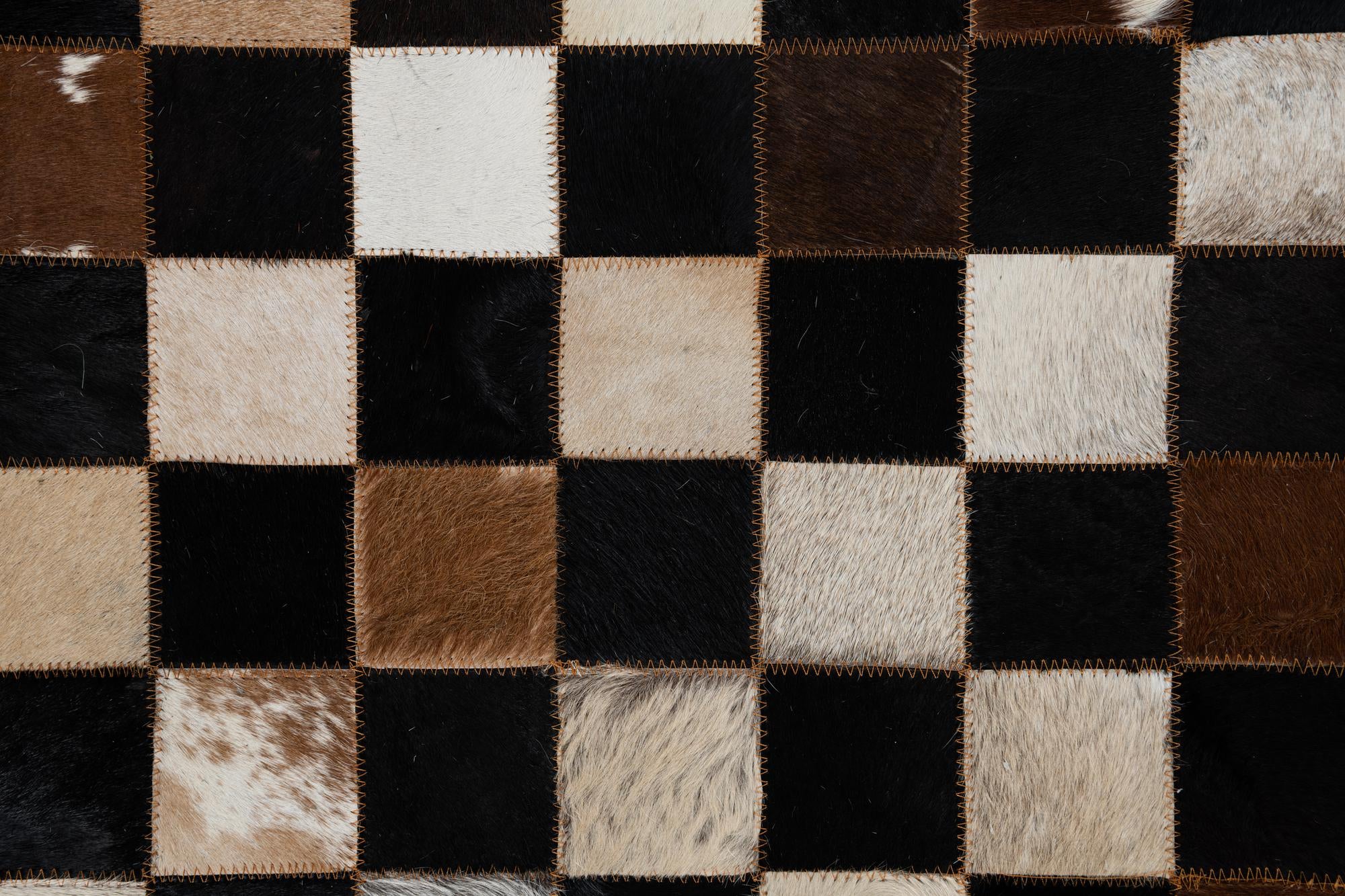 5' x 8' Cowhide Leather Rug