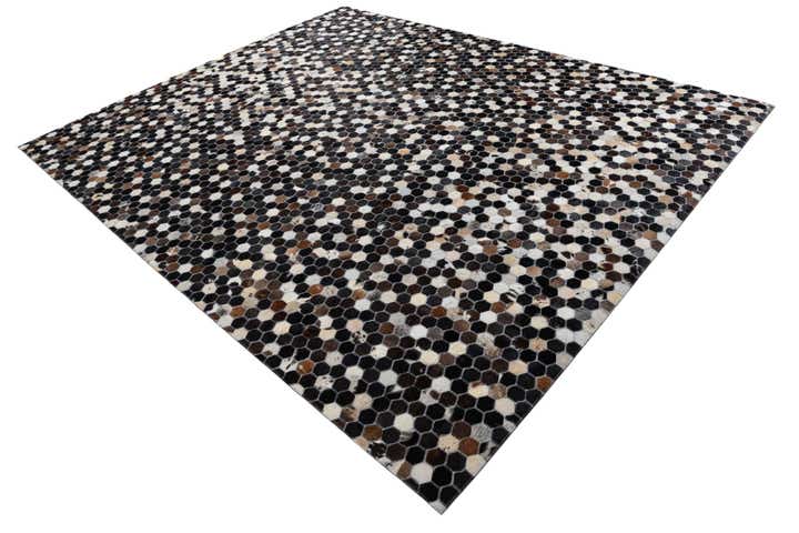8' x 9' 10 Cowhide Leather Rug