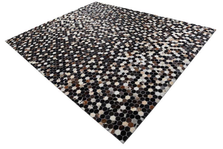 Detail image of 8' x 9' 10 Cowhide Leather Rug
