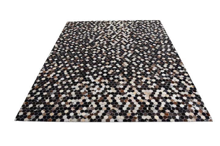 8' x 9' 10 Cowhide Leather Rug