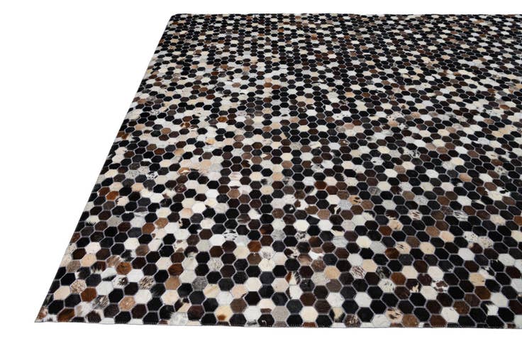 Detail image of 8' x 9' 10 Cowhide Leather Rug