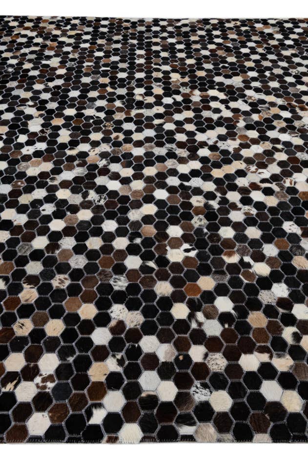 Detail image of 8' x 9' 10 Cowhide Leather Rug