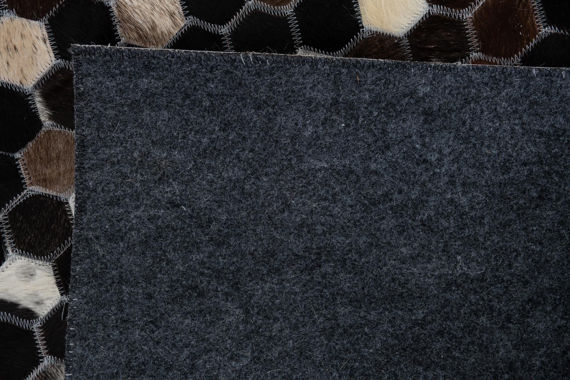 8' x 9' 10 Cowhide Leather Rug