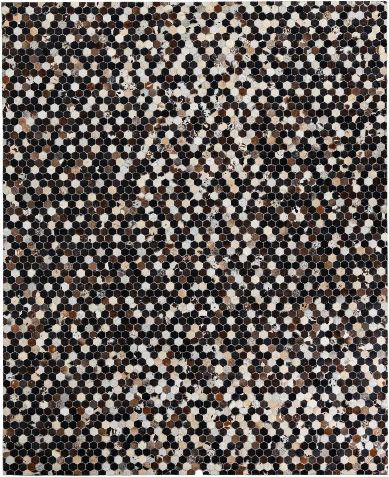 8' x 9' 10 Cowhide Leather Rug